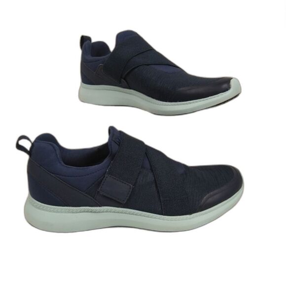 Vionic Navy Blue Marlene Pro Service Slip Resistant Sneakers Velcro 8 1/2 WIDE - Picture 2 of 13